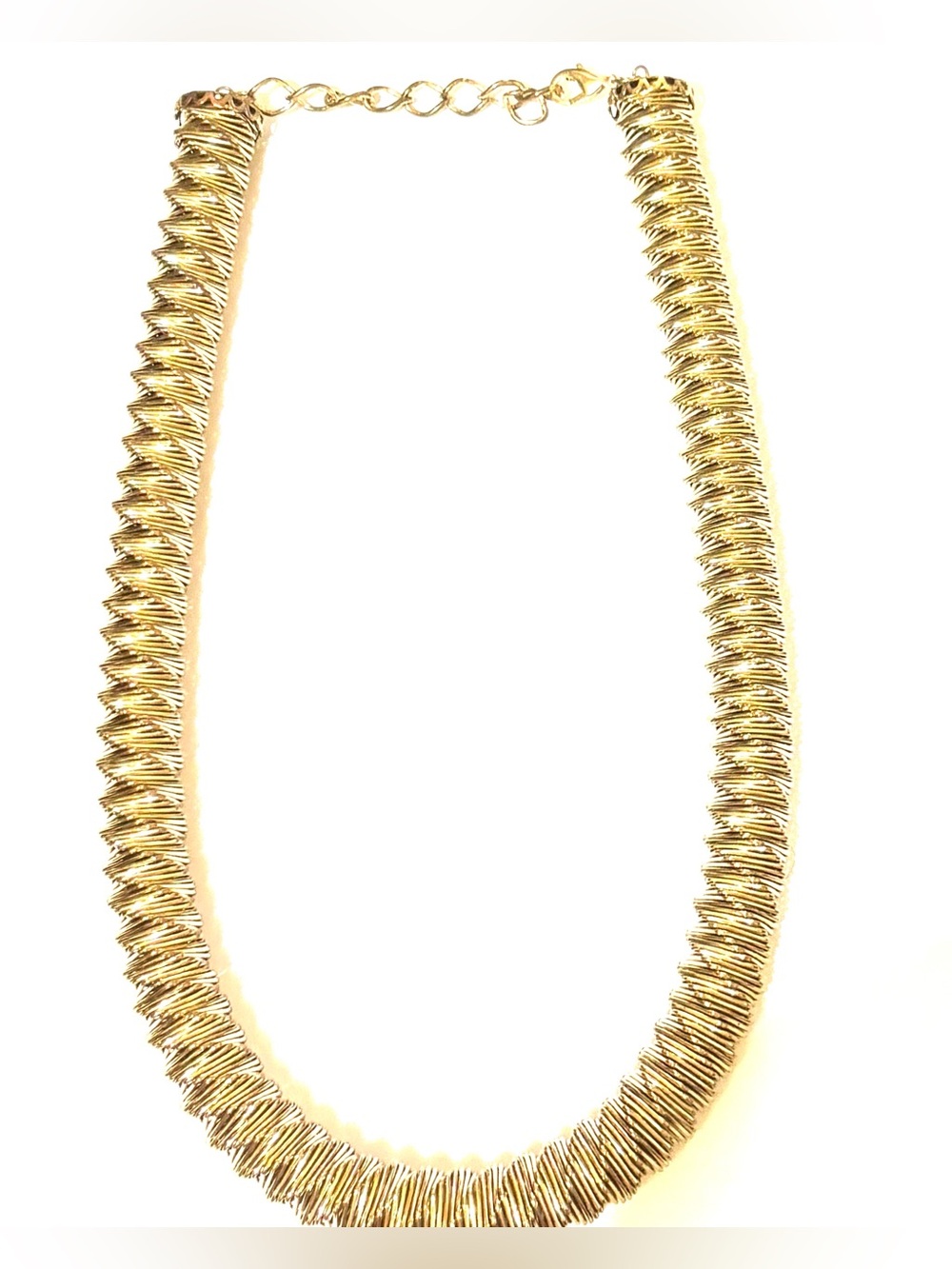 Vintage Gold Textured Collar Necklace